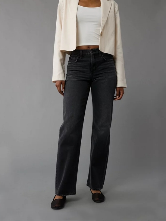 American Eagle Outfitters Denim - American Eagle Outfitters Black Stovepipe Jeans - Inner Waist Branding